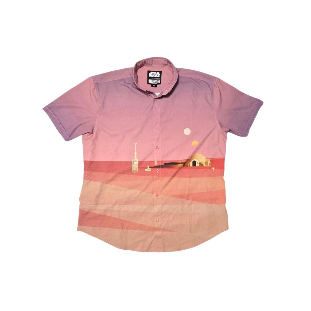 RSVLTS Star Wars Rising Suns Kunuflex Short Sleeve Shirt 2XL Tatooine Sunset - Picture 3 of 14